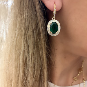 OVAL CZ  EARRINGS OVAL CZ  EARRINGS