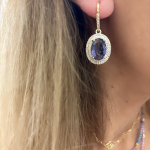 OVAL CZ  EARRINGS OVAL CZ  EARRINGS