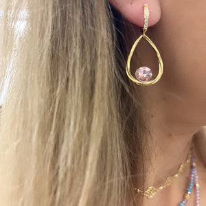 TEARDROP with CZ EARRINGS TEARDROP with CZ EARRINGS
