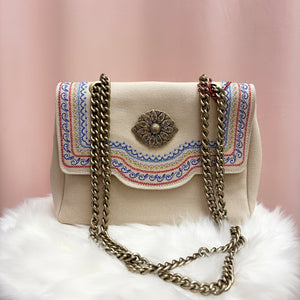 SAC EN CUIR ET TOILE KALLIROI SAC EN CUIR ET TOILE KALLIROI