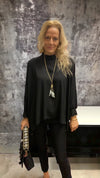 SERINA OVERSIZE BLOUSE BLACK- LT1620