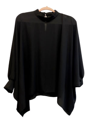 SERINA OVERSIZE BLOUSE BLACK- LT1620 SERINA OVERSIZE BLOUSE BLACK- LT1620