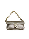 CARLA METALLIC GOLD - SMALL LEATHER BAG