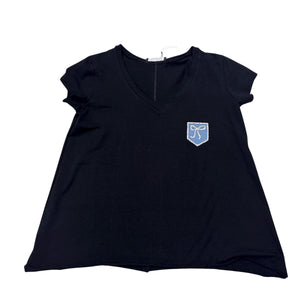 DENIM BOW T SHIRT DENIM BOW T SHIRT