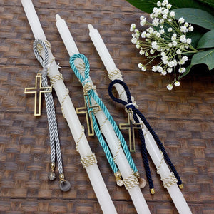 GOLD CROSS CHARM EASTER CANDLES GOLD CROSS CHARM EASTER CANDLES