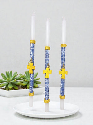 PORTE-CLÉS CROIX EN PIERRE PRÉCIEUSE BOUGIE DE PÂQUES JAUNE PORTE-CLÉS CROIX EN PIERRE PRÉCIEUSE BOUGIE DE PÂQUES JAUNE