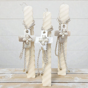 EASTER CANDLE SHELL CROSS CHARM EASTER CANDLE SHELL CROSS CHARM