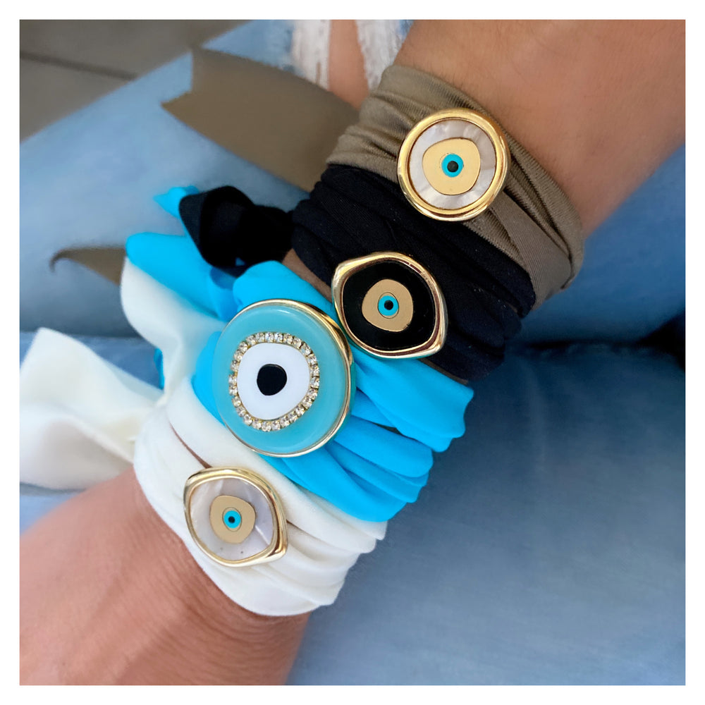 LYCRA STRETCH SANTORINI EYE BRACELETS