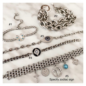 CHAIN REACTION EVIL EYE BRACELETS CHAIN REACTION EVIL EYE BRACELETS