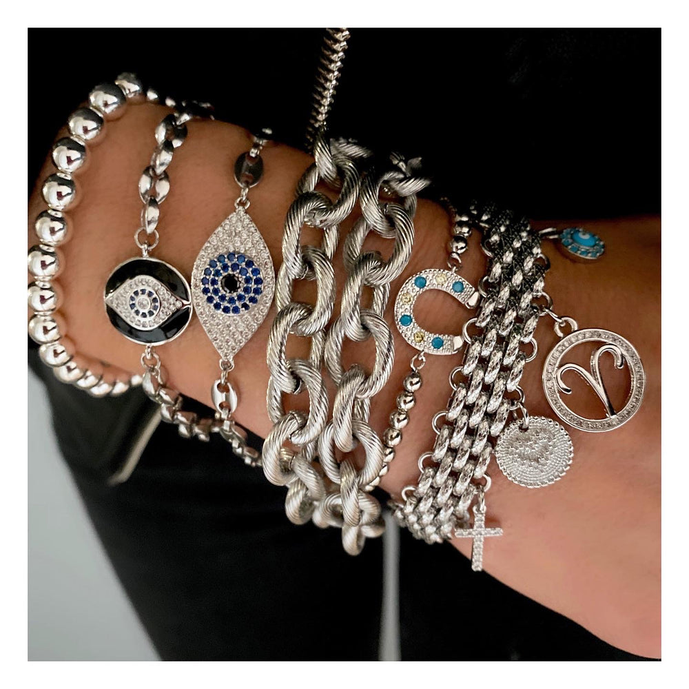 CHAIN REACTION EVIL EYE BRACELETS