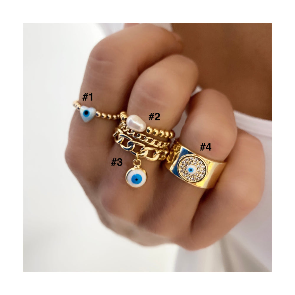 EVDOKIA EYES STACKABLE RINGS