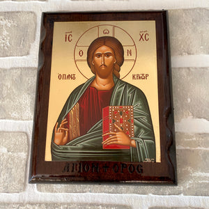 ICÔNE EN BOIS PANTOKRATOR JÉSUS-CHRIST ICÔNE EN BOIS PANTOKRATOR JÉSUS-CHRIST