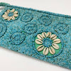 LOULOUDAKI BEADED WALLET-CLUTCH -AQUA