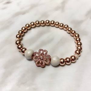 BRACELETS EMPILABLES ROSE BLANC NACRÉ BRACELETS EMPILABLES ROSE BLANC NACRÉ