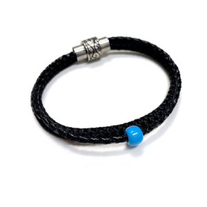 MEN'S DOUBLE LEATHER & PARACHUTE CORD SAMOS BRACELET MEN'S DOUBLE LEATHER & PARACHUTE CORD SAMOS BRACELET