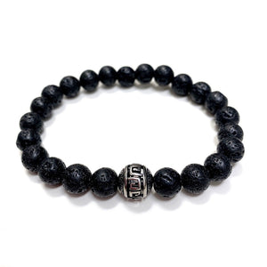 MEN'S BLACK LAVA MENELAOS BRACELET MEN'S BLACK LAVA MENELAOS BRACELET