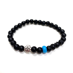 MEN'S BLACK LAVA ANOGIA BRACELET MEN'S BLACK LAVA ANOGIA BRACELET