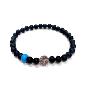 MEN'S MATTE ONYX BLACK RAVEN BRACELET MEN'S MATTE ONYX BLACK RAVEN BRACELET