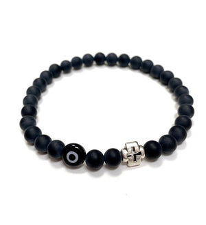 MEN'S MATTE ONYX BLACK APIRANTHOS BRACELET MEN'S MATTE ONYX BLACK APIRANTHOS BRACELET