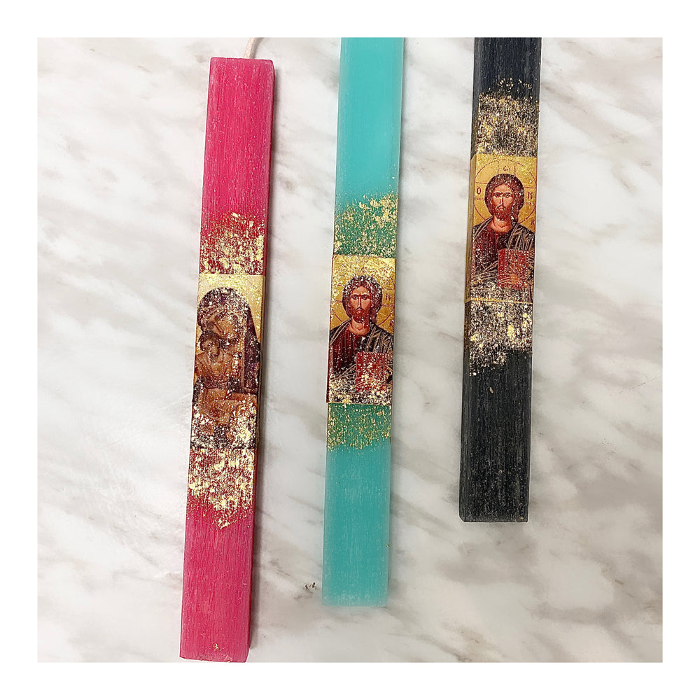 FEUILLE D'OR DIVERSES ICÔNES BOUGIES