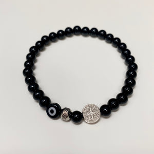 MEN'S BLACK ONYX NAXOS BRACELET MEN'S BLACK ONYX NAXOS BRACELET