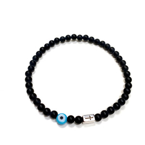 MEN'S BLACK MATTE ONYX MYKONOS BRACELET MEN'S BLACK MATTE ONYX MYKONOS BRACELET