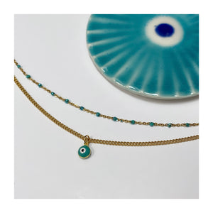 BRACELET DE CHEVILLE BLEU LAGON BRACELET DE CHEVILLE BLEU LAGON