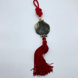 CERAMIC POMEGRANATE BLACK AND RED DECOR CERAMIC POMEGRANATE BLACK AND RED DECOR