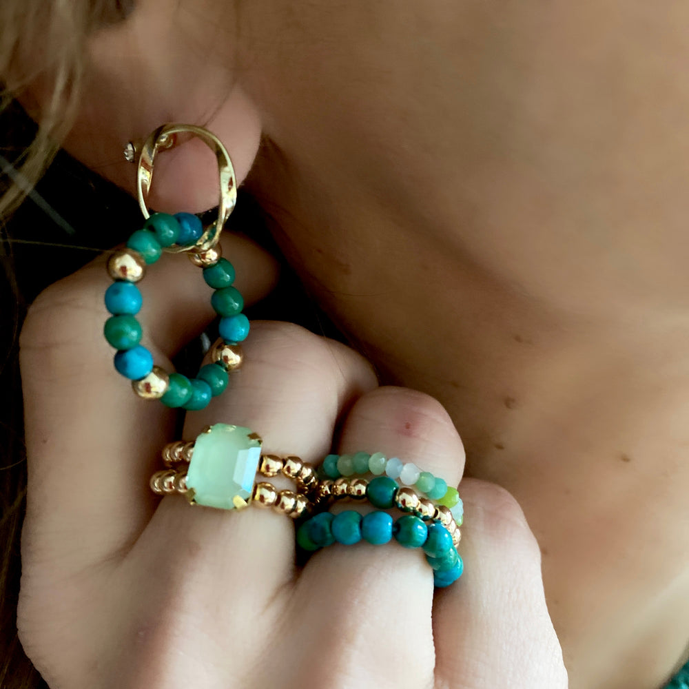 GEMSTONE GODDESS EARRINGS