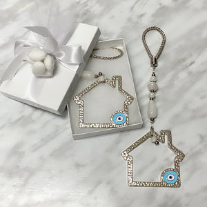 BAPTISM/WEDDING FAVORS HOUSE CHARM WITH EYE (25 PIECES) BAPTISM/WEDDING FAVORS HOUSE CHARM WITH EYE (25 PIECES)