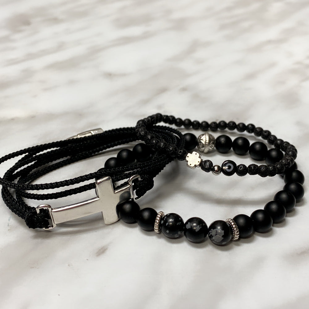 PILE DE BRACELETS IFESTIOS POUR HOMMES