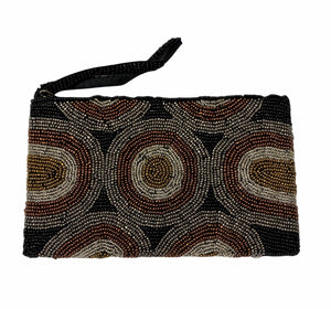 MATAKIA BEADED WALLET-CLUTCH - BLACK BRONZE MATAKIA BEADED WALLET-CLUTCH - BLACK BRONZE