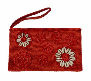 LOULOUDAKI BEADED WALLET-CLUTCH -RED LOULOUDAKI BEADED WALLET-CLUTCH -RED