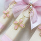 BEADED CROSS PIN EASTER CANDLE- PINK
