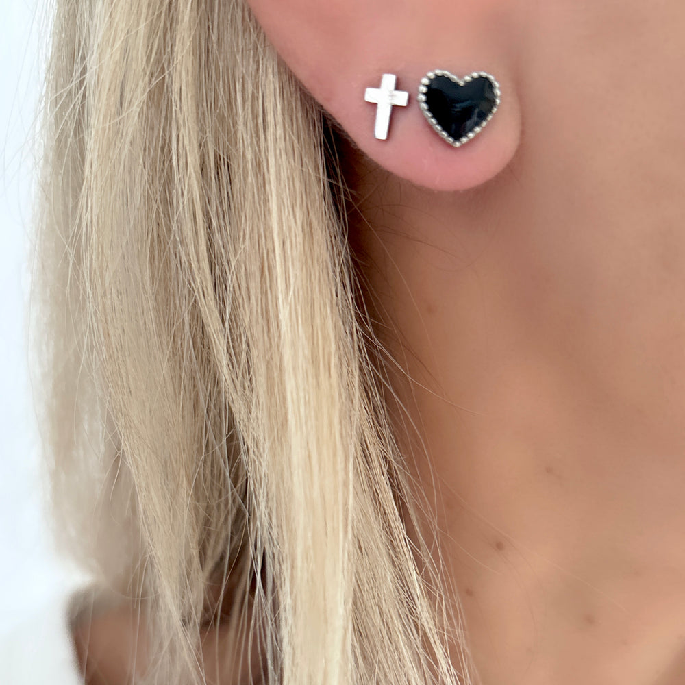 CROSS MY HEART EARRINGS