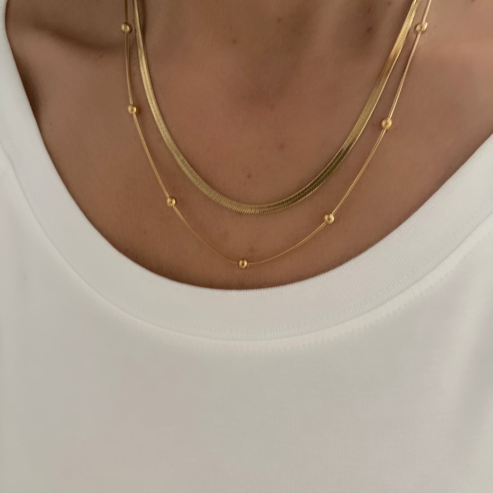 DOUBLE GOLD NECKLACES