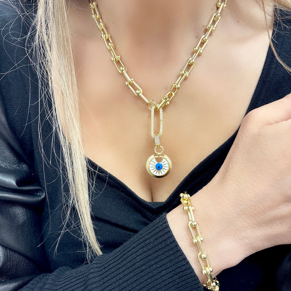 GRAND COLLIER TIFF AVEC PENDENTIF