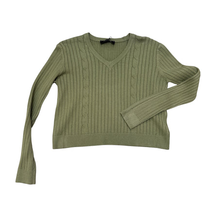 V NECK CROP SWEATER