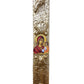 BOUGIES RELIGIEUSES DE PÂQUES DORÉES RECTANGULAIRES