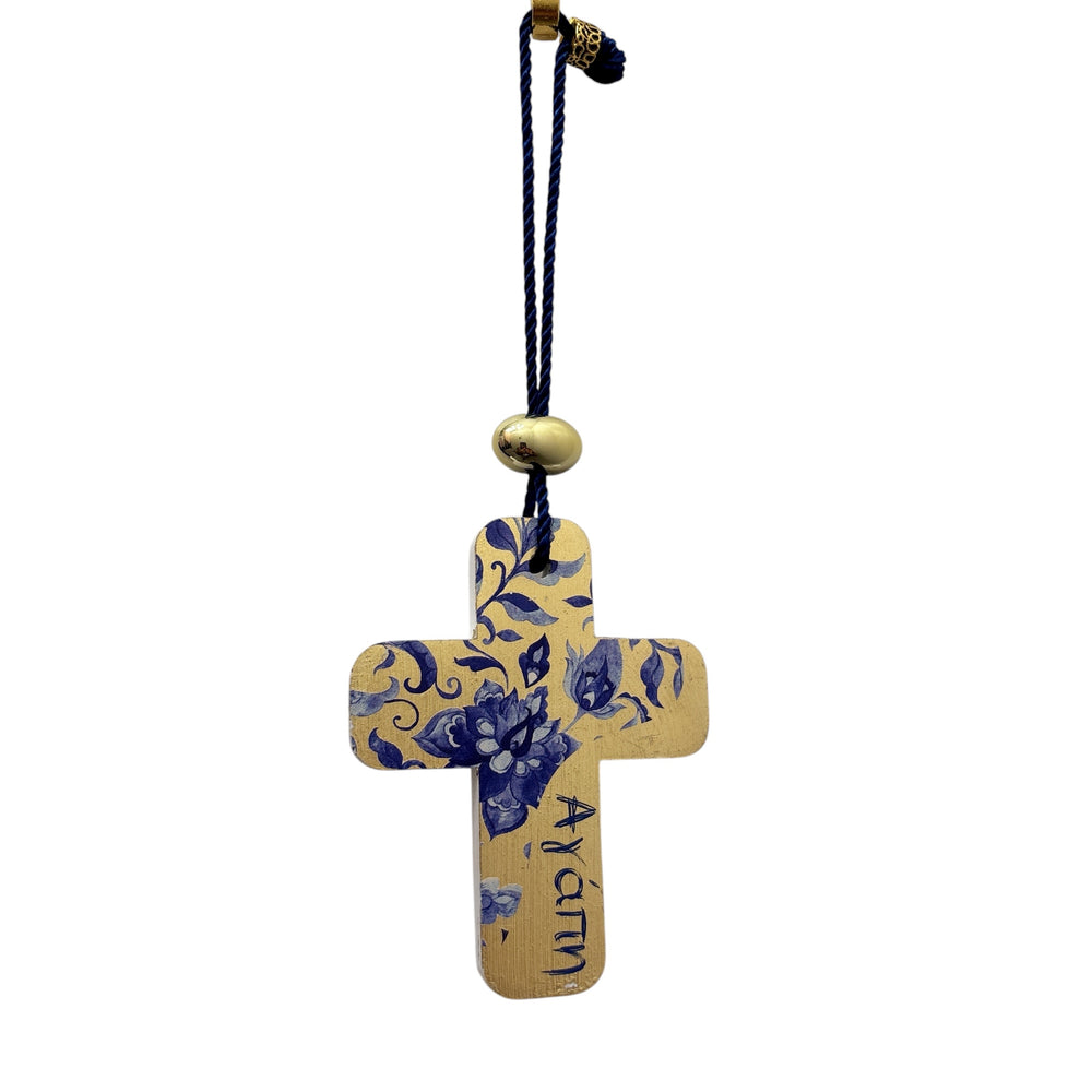 SQUARED EDGES PORCELAIN CROSSES HANGING DECOR