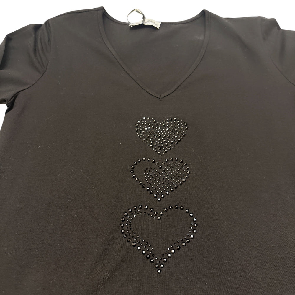 HEARTS LONG SLEEVE T SHIRT