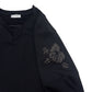 FLOWERS LONG SLEEVE SWEATSHIRT BLACK