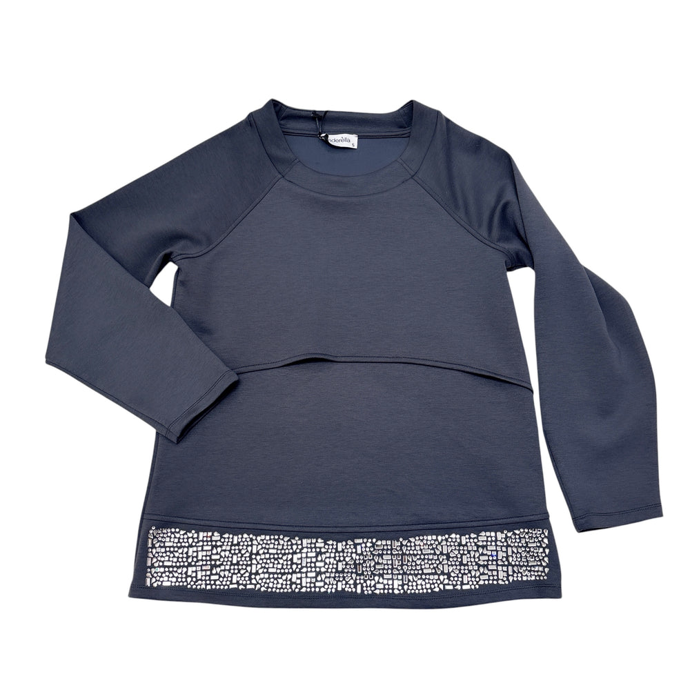 DARK GREY BLING SWEATSHIRT