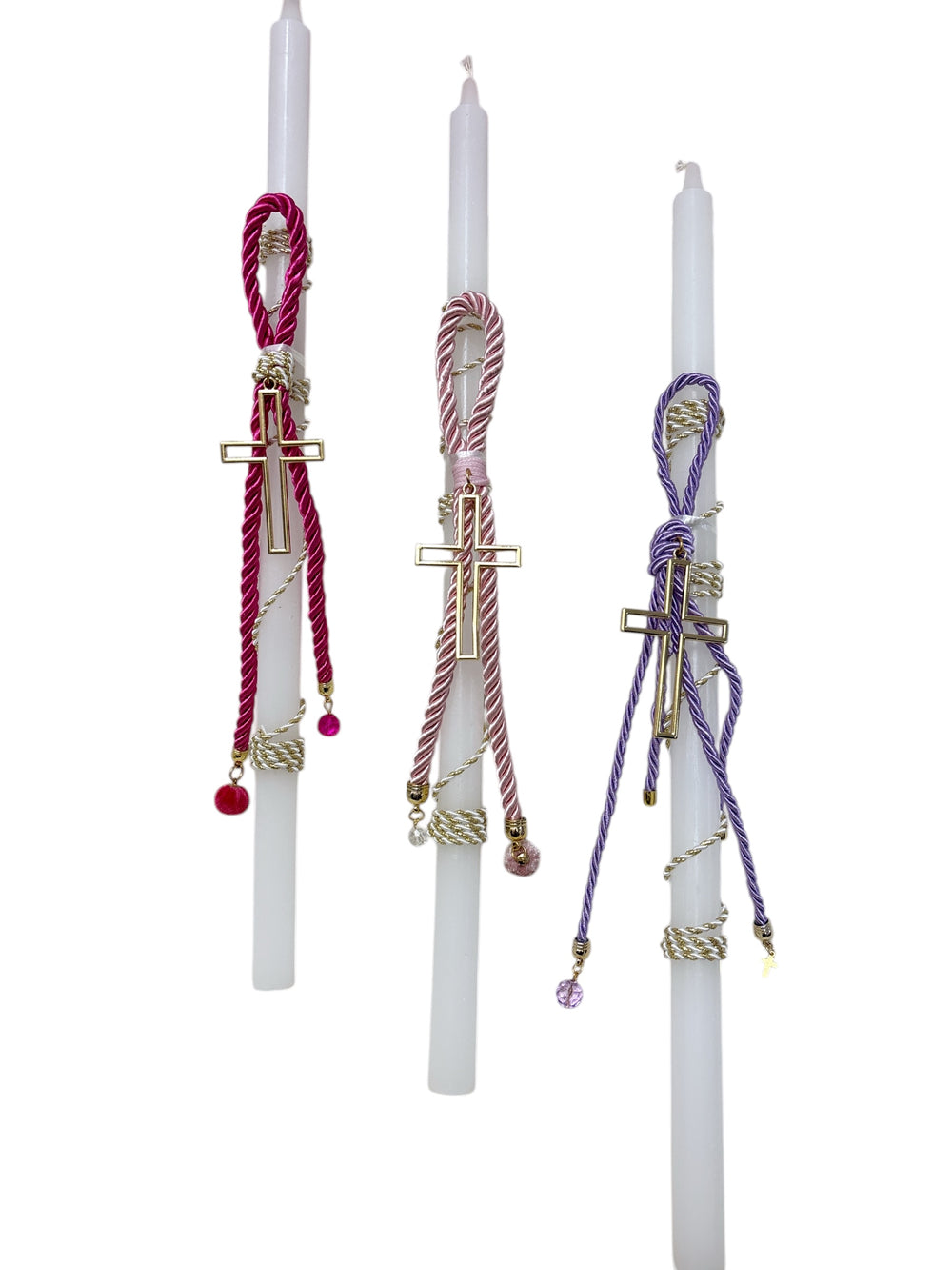 GOLD CROSS CHARM  EASTER CANDLES II