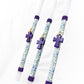 PORTE-CLÉS CROIX EN PIERRE PRÉCIEUSE BOUGIE DE PÂQUES - VIOLET