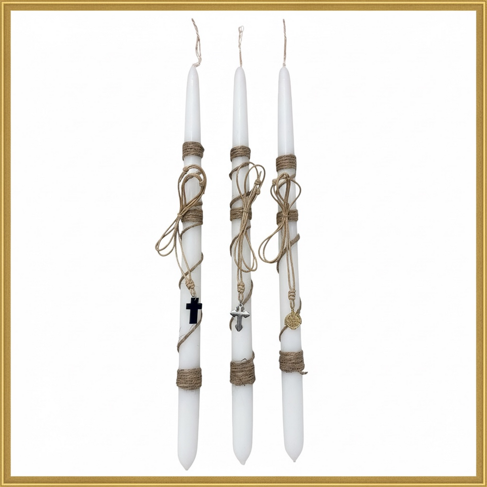 COLLIER CROIX POUR GARÇONS BOUGIES DE PÂQUES