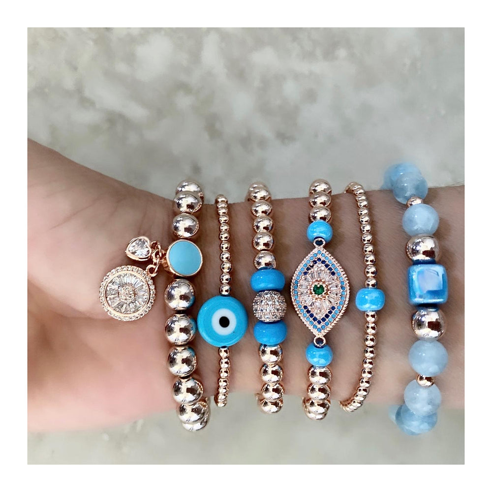 BLUE ROSE STACKABLE BRACELETS