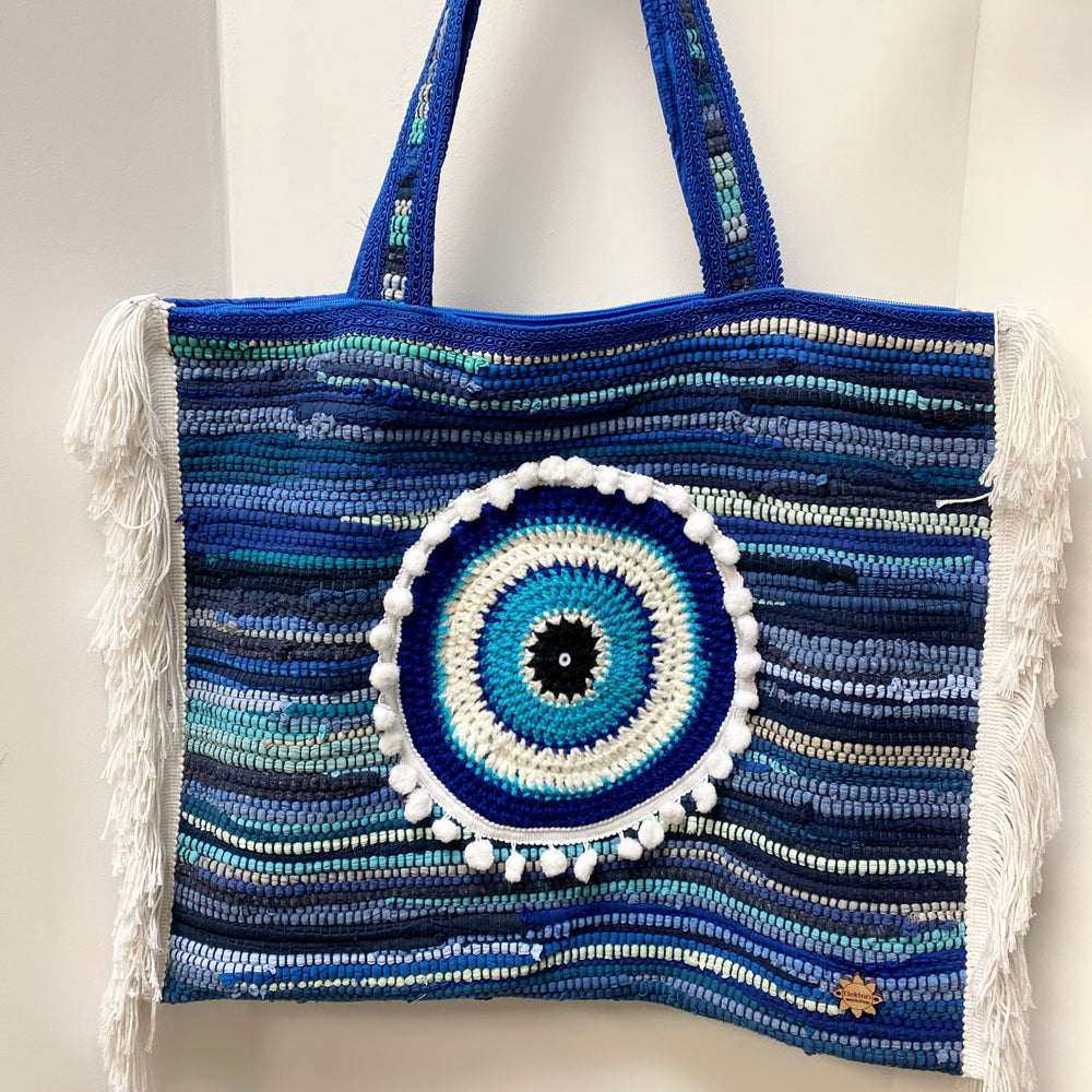 SAC DE PLAGE OEIL CROCHET KOURELOU - STEFANIA