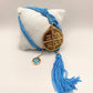BABY PILLOW WITH ICXC NIKA AND EVIL EYE CHARM DECOR