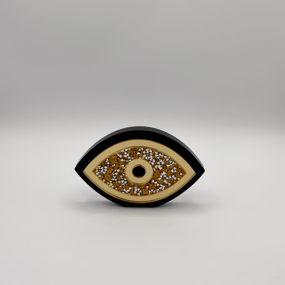 GLITTER EVIL EYE DECOR - AEGINA BLACK